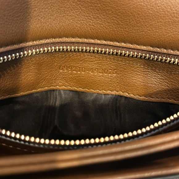 Gucci Blondie NM Flap Leather Bag BROWN calfskin NEW NEVER USED 💯 Authentic - Picture 2 of 4